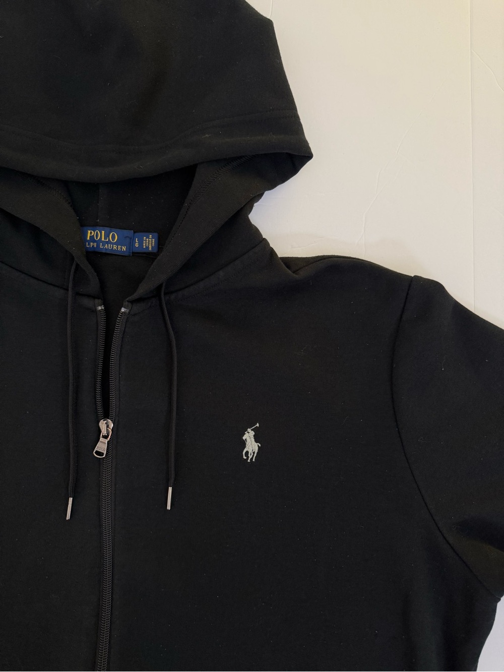 Polo Ralph Lauren Black Double Knit Zip Hoodie Men’s Large - Picture 5 of 10